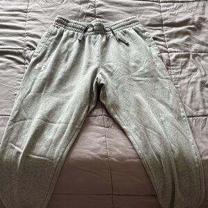Under Armour Light Gray Fleece Joggers with Drawstring